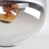 Gastor Deckenleuchte Glas 15 cm Chrom, Klar, Rauchfarben, 1-flammig