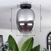 Apedo Deckenleuchte Glas 20 cm Rauchfarben, 1-flammig
