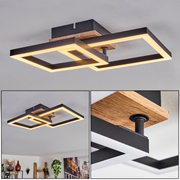 Bealo Deckenleuchte LED Braun, Holzoptik, 1-flammig