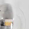 Chehalis Wandleuchte Glas 10 cm, 12 cm Bernsteinfarben, Klar, Rauchfarben, 3-flammig