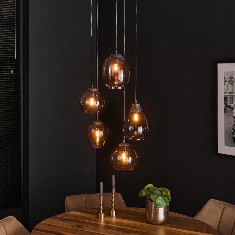 Espriella Pendelleuchte Anthrazit, 5-flammig main product photo
