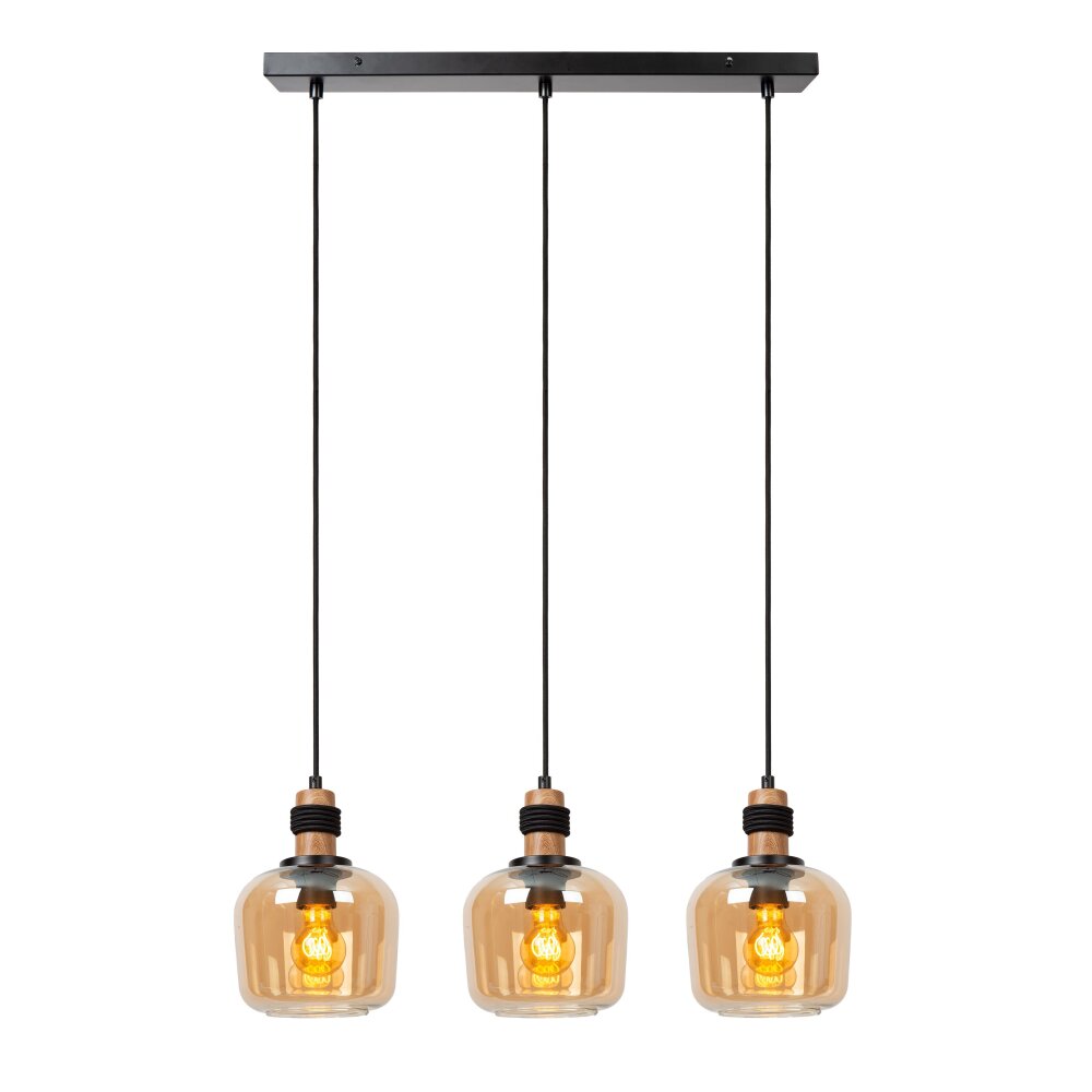Lucide ILONA Pendelleuchte Schwarz, 3-flammig main product photo