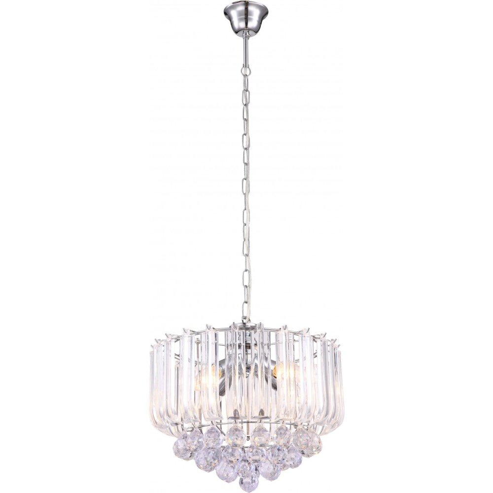 Globo MINNESOTA Kronleuchter Chrom, Klar, 4-flammig main product photo