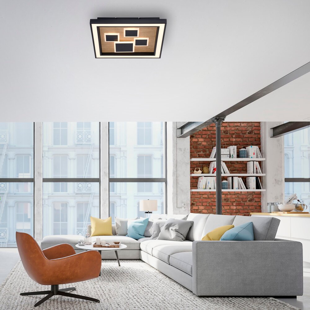 Paul Neuhaus ELIZA Deckenleuchte LED Naturfarben, Schwarz, 1-flammig main product photo