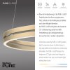 Paul Neuhaus PURE E-LOOP Pendelleuchte LED Gold, 2-flammig, Fernbedienung