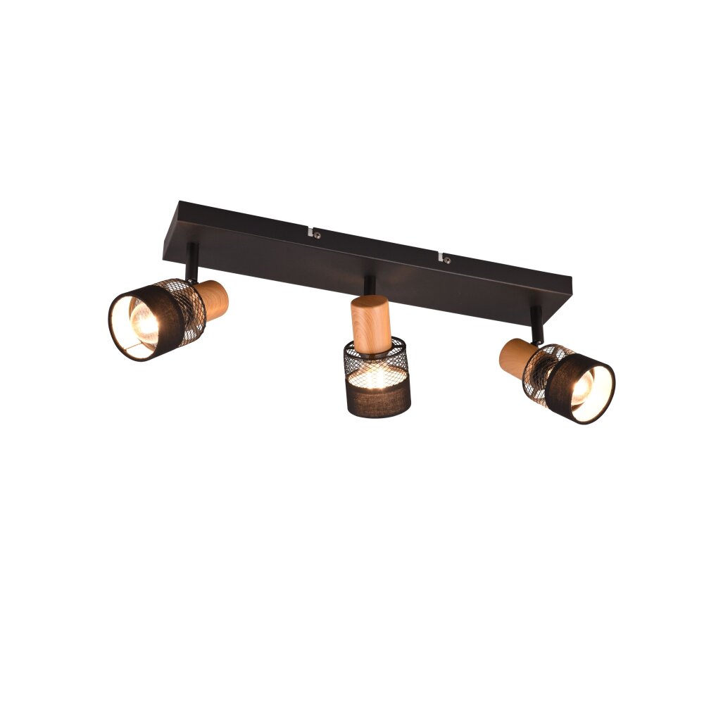 Trio NANDINI Deckenleuchte Schwarz, 3-flammig main product photo