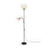 Reality HAVAL Stehlampe Schwarz-Gold, 2-flammig