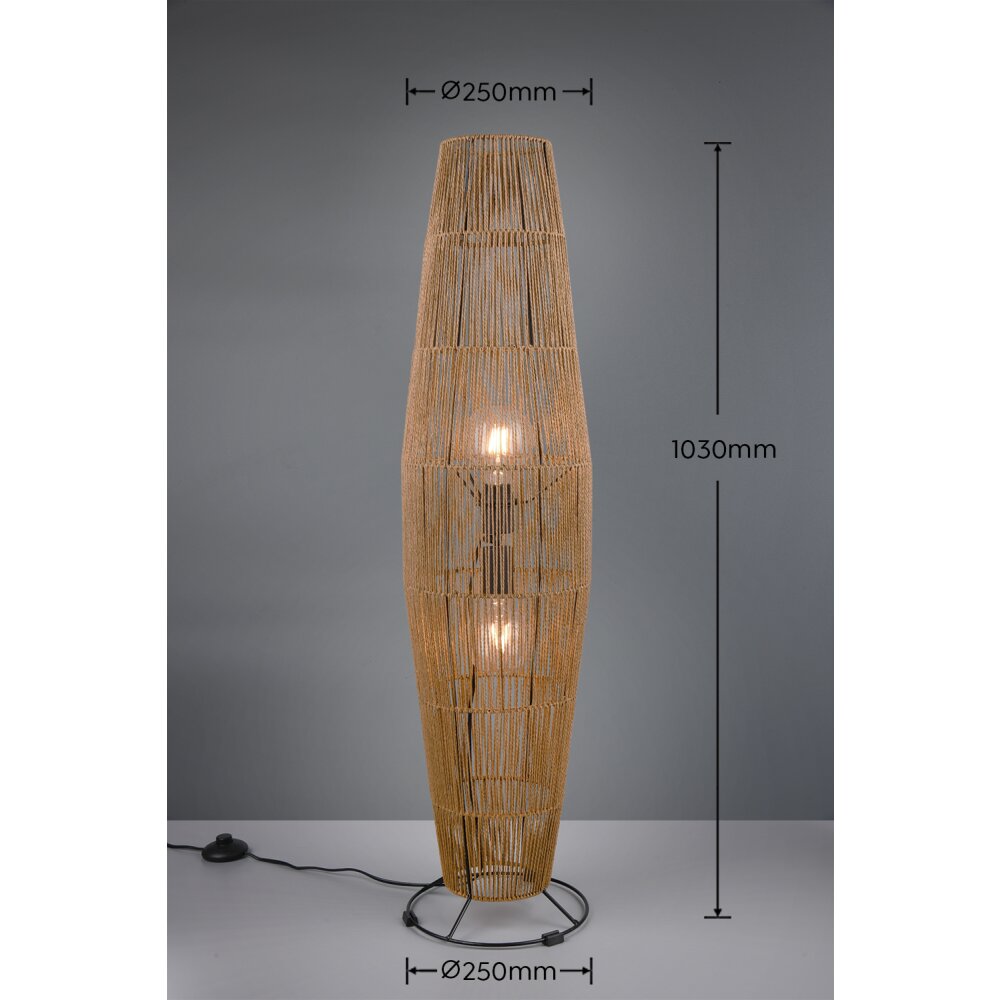 Reality MIKI Stehlampe Braun, 2-flammig