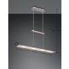 Reality MILOS Pendelleuchte LED Nickel-Matt, 4-flammig