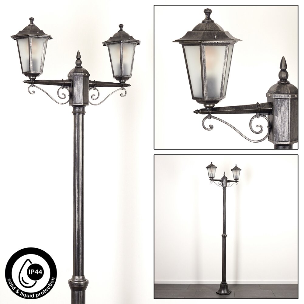 Loria Kandelaber Schwarz, Silber, 2-flammig main product photo