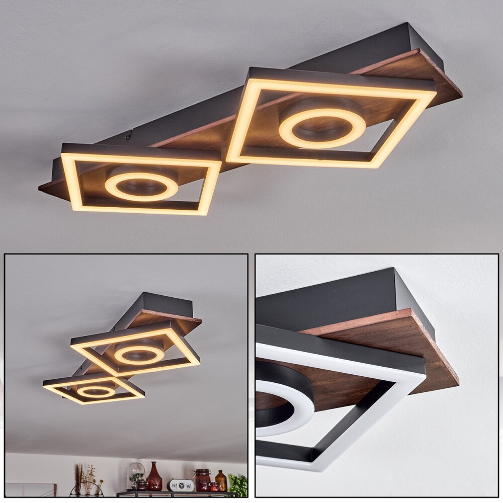 Taboneira Deckenleuchte LED Dunkelbraun, Schwarz, 2-flammig main product photo