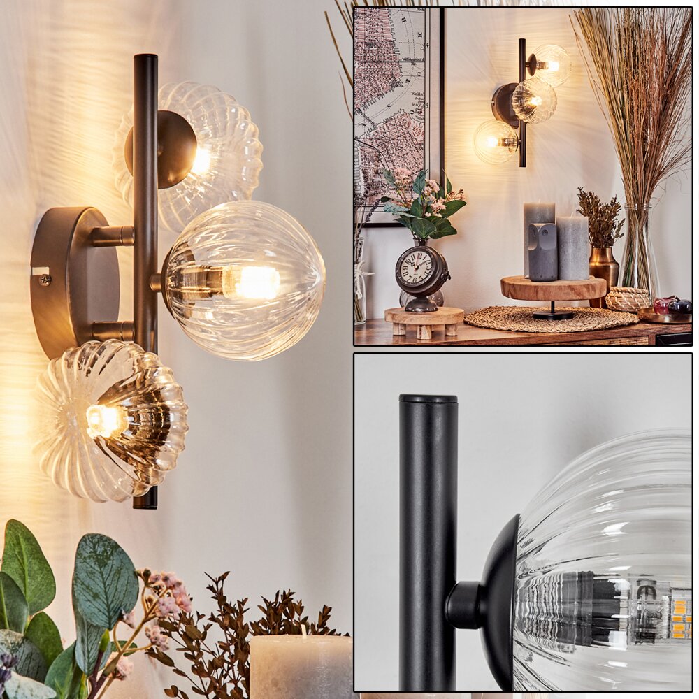 Chehalis Wandleuchte Glas 10 cm Klar, 3-flammig main product photo