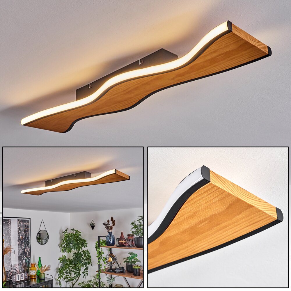 Malling Deckenleuchte LED Naturfarben, Schwarz, Weiß, 1-flammig main product photo