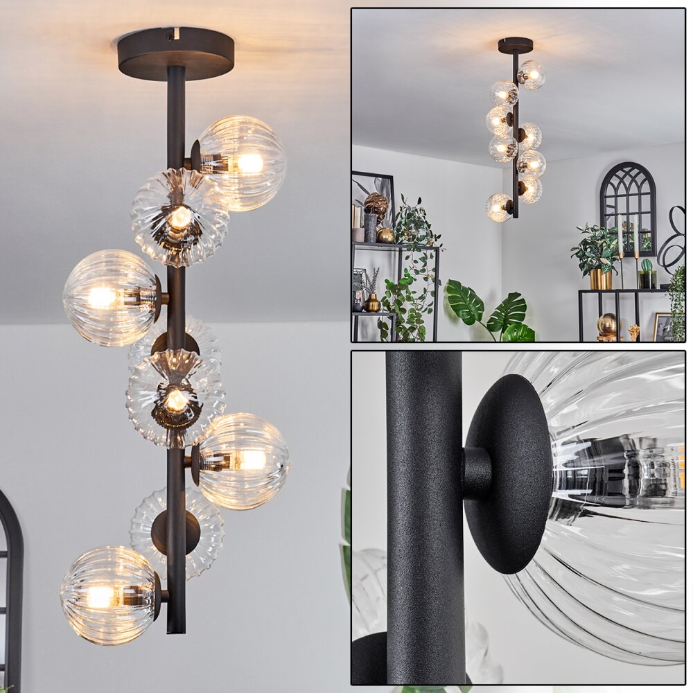 Chehalis Deckenleuchte Glas 10 cm Klar, 8-flammig main product photo