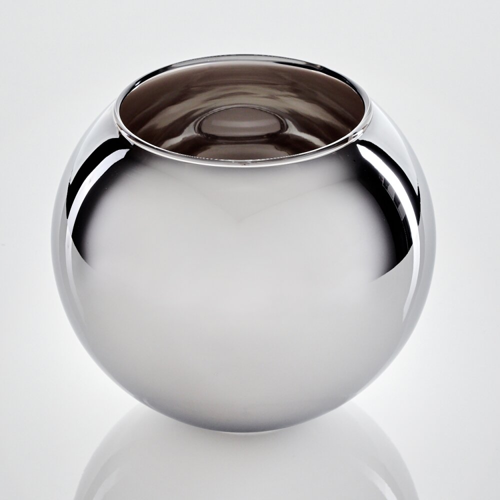 Glas-Lampenschirm Koyoto Ersatzglas 15 cm Chrom, Rauchfarben main product photo