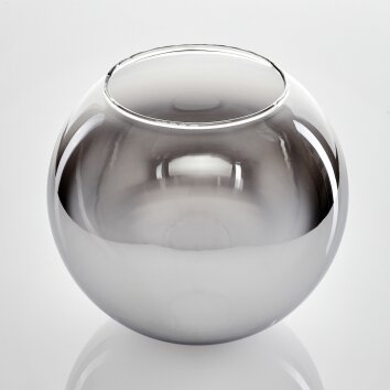 Koyoto Ersatzglas 20 cm Chrom, Klar, Rauchfarben