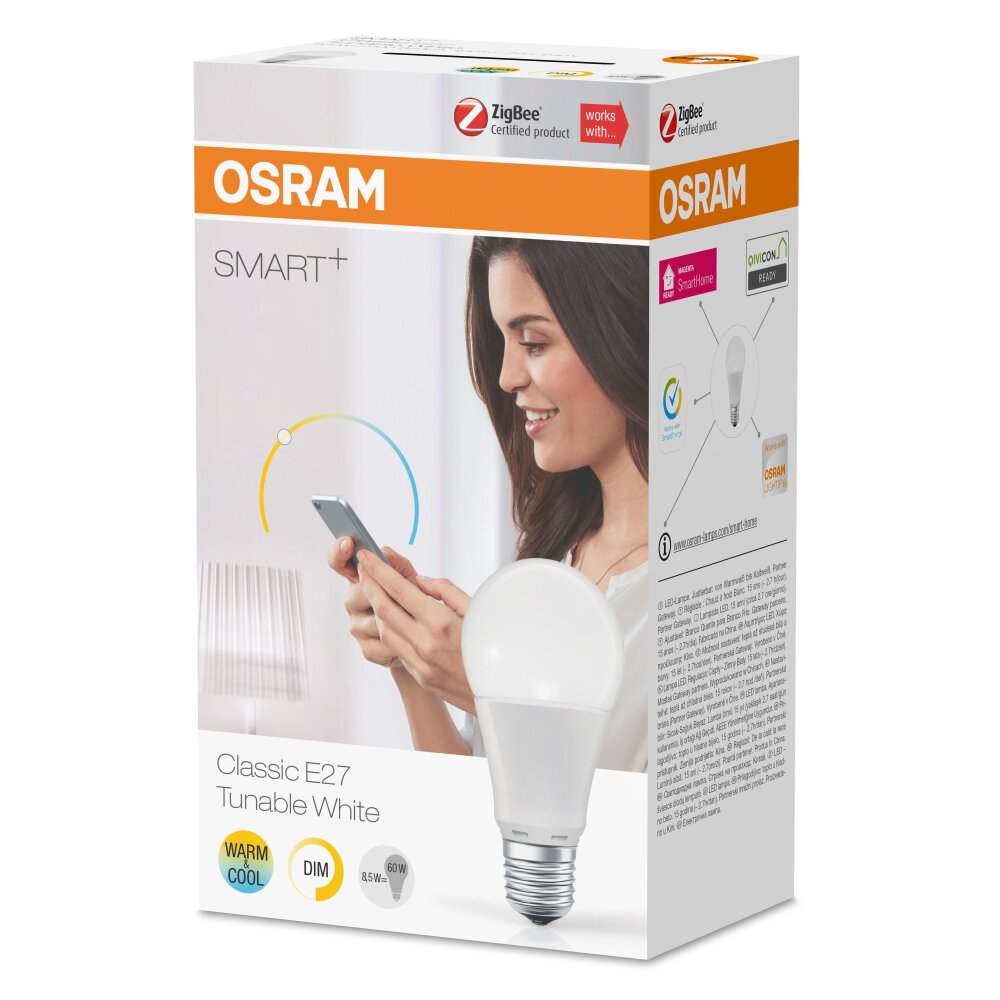 OSRAM SMART+ LED E27 8,5 Watt 2700 Kelvin 810 Lumen main product photo