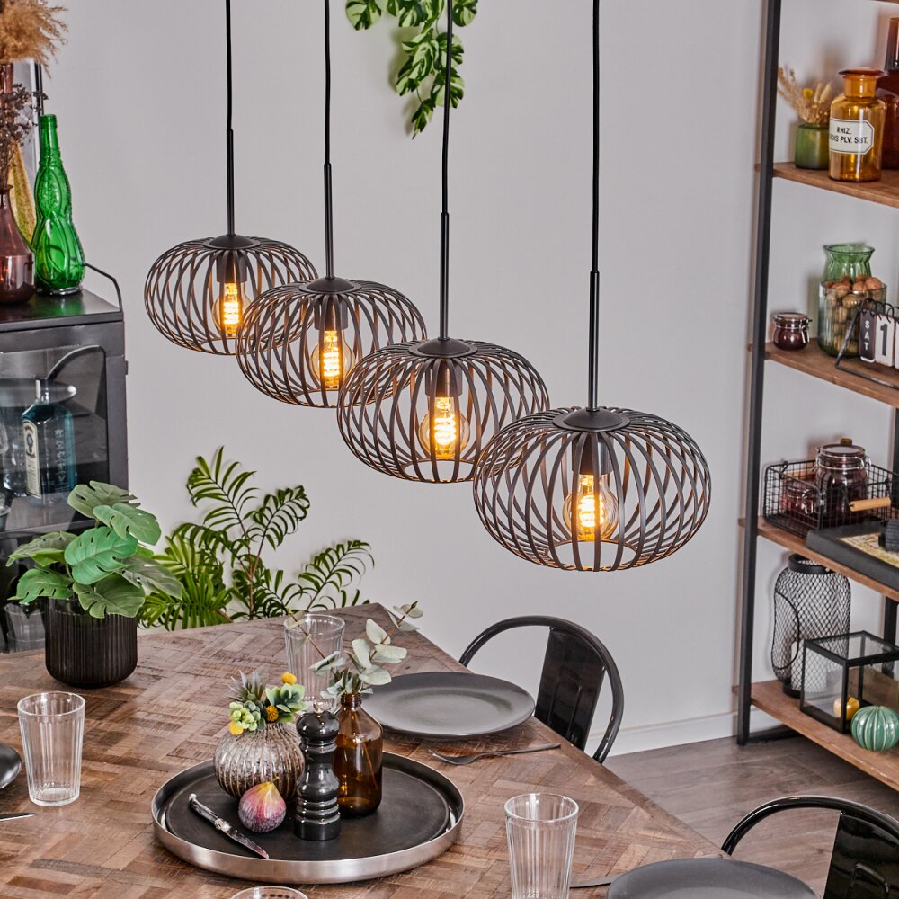 Oravi Hängeleuchte Glas 25 cm Schwarz, 4-flammig main product photo