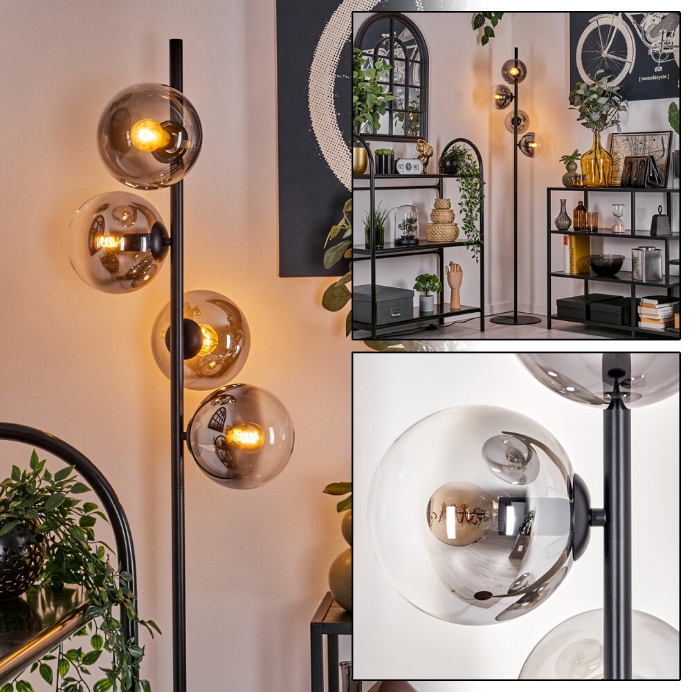 Gastor Stehleuchte Glas 15 cm Klar, Rauchfarben, 4-flammig main product photo