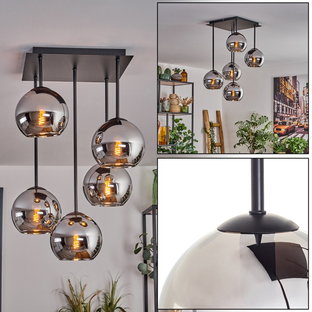 Koyoto Deckenleuchte Glas 15 cm Chrom, 5-flammig main product photo