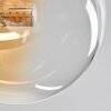 Chehalis Deckenleuchte Glas 12 cm Gold, Schwarz, 8-flammig