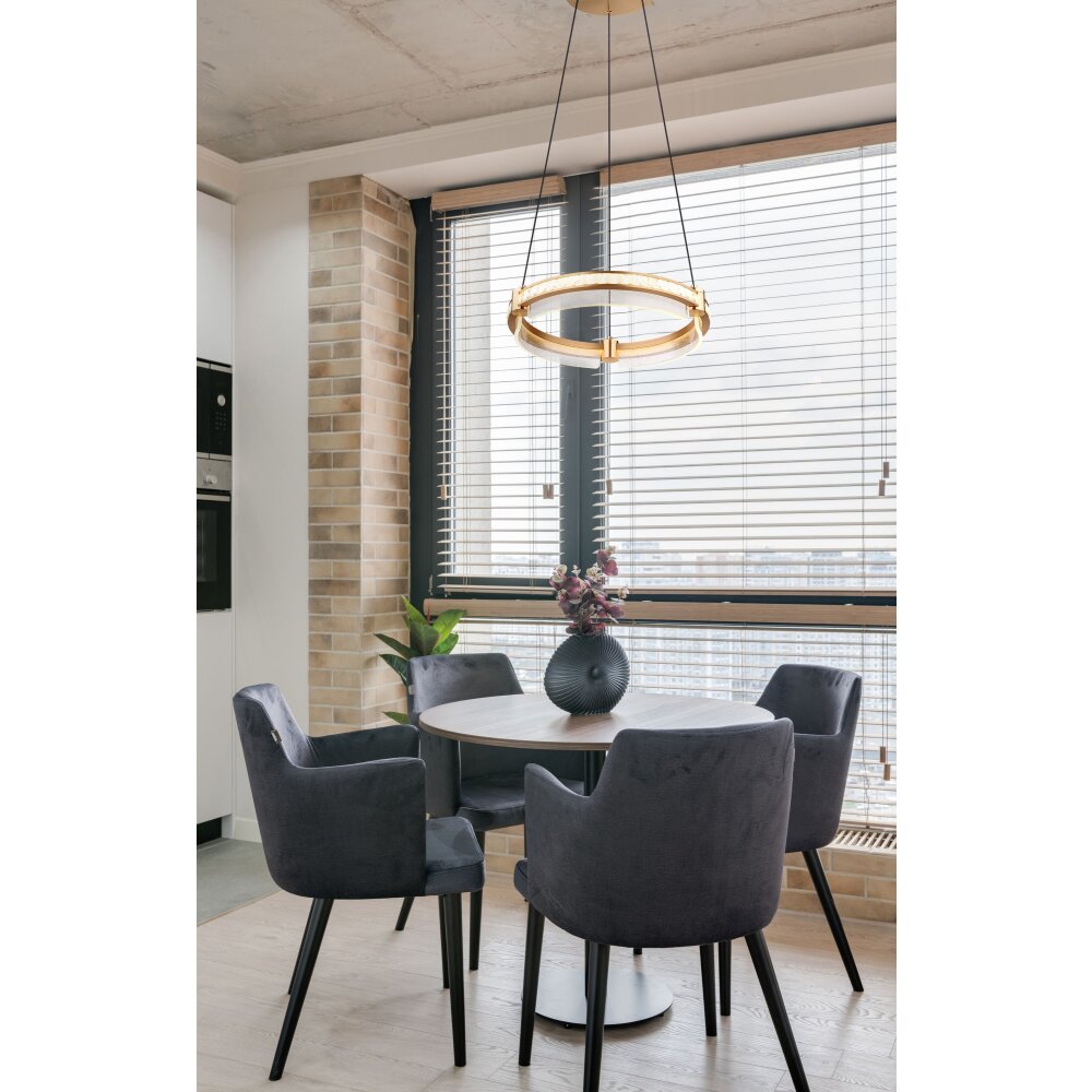 Globo BLONDIE Hängeleuchte LED Gold, 1-flammig, Fernbedienung main product photo