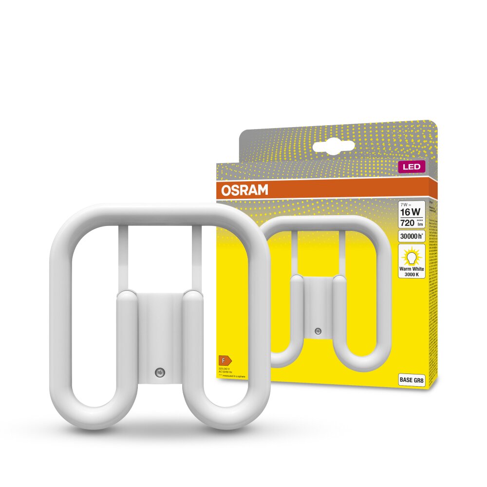 OSRAM DULUX GR8 7 Watt 3000 Kelvin 720 Lumen main product photo