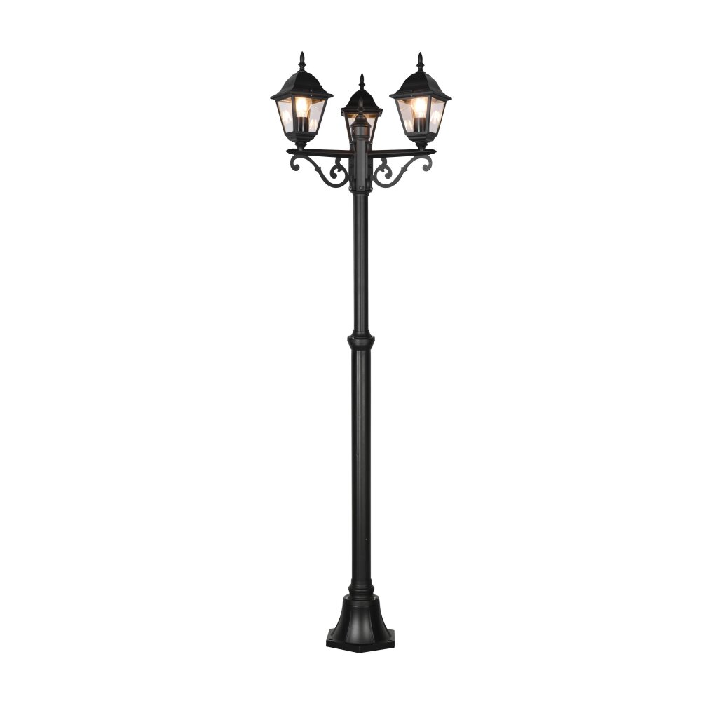 Trio Livenza Außenstehleuchte Schwarz, 3-flammig main product photo