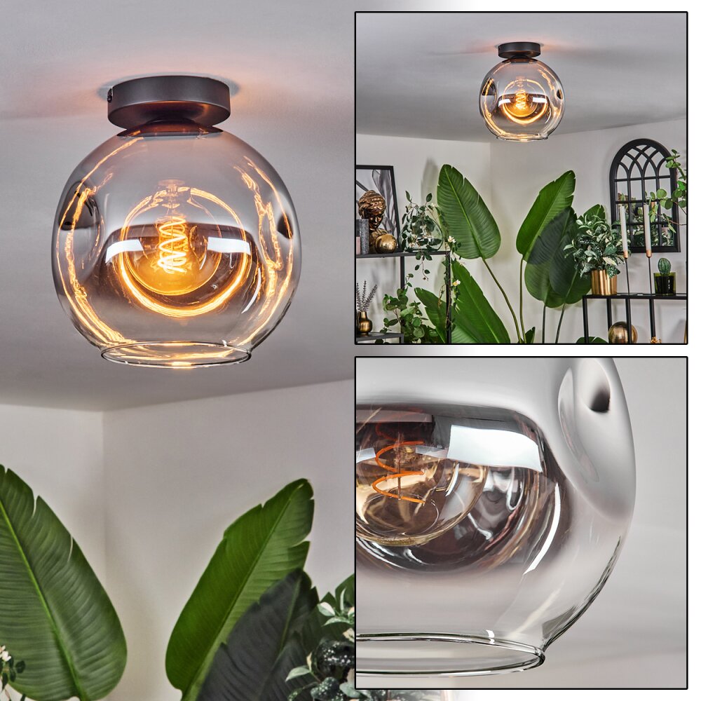 Ripoll Deckenleuchte Glas 25 cm Chrom, Klar, 1-flammig main product photo
