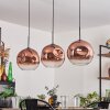 Ripoll Hängeleuchte Glas 30 cm Klar, Kupferfarben, 3-flammig