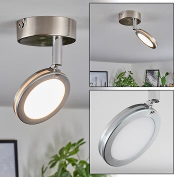 Sarnadinha Deckenleuchte LED Nickel-Matt, 1-flammig