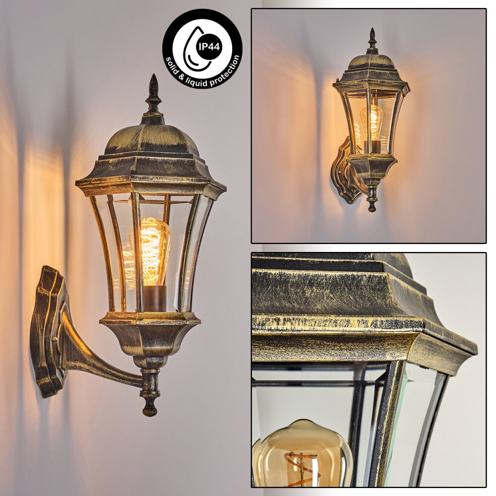 Etoe Außenwandleuchte Braun, Gold, 1-flammig main product photo