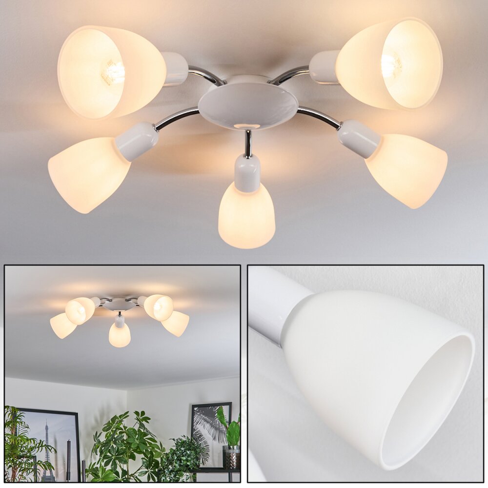 Starkeryd Deckenleuchte Chrom, Weiß, 5-flammig main product photo