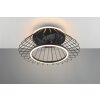 Reality KARLSBORG Deckenventilator LED Schwarz, 1-flammig, Fernbedienung