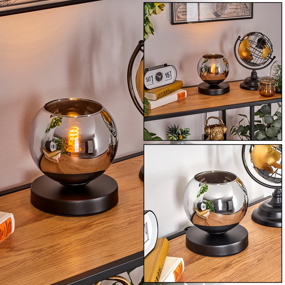 Koyoto Tischleuchte Glas 15 cm Chrom, 1-flammig main product photo