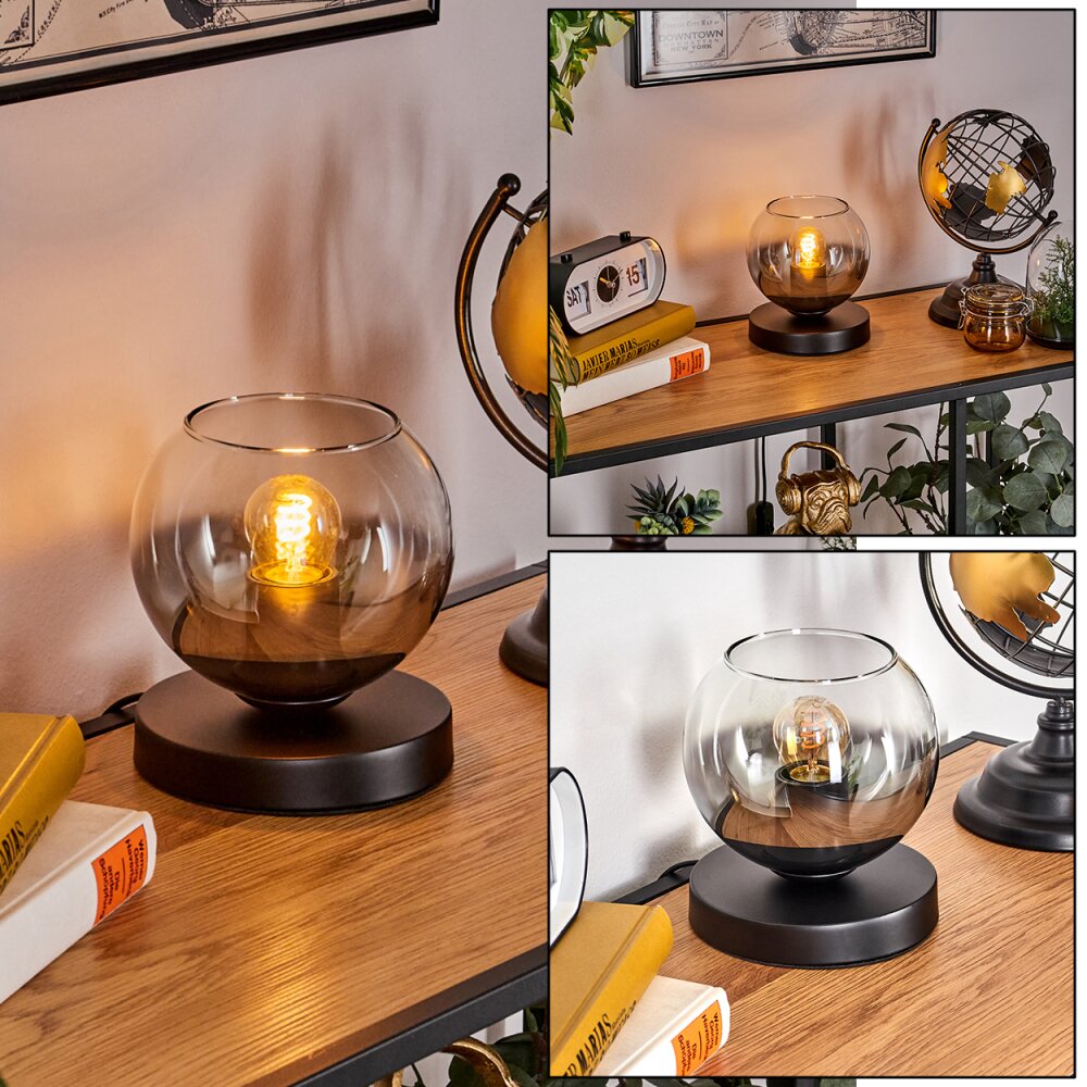 Koyoto Tischleuchte Glas 15 cm Klar, Rauchfarben, 1-flammig main product photo