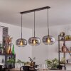 Apedo Hängeleuchte Glas 30 cm Schwarz, 3-flammig