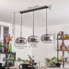Apedo Hängeleuchte Glas 30 cm Schwarz, 3-flammig