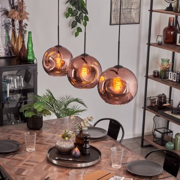 Ripoll Hängeleuchte Glas 25cm Schwarz, 3-flammig Ripoll Hängeleuchte Glas 25cm Schwarz, 3-flammig