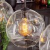 Ripoll Hängeleuchte Glas 25 cm Schwarz, 4-flammig