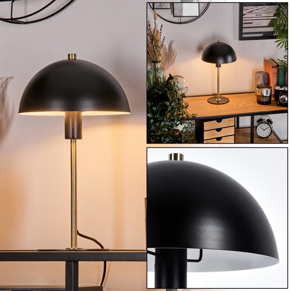 Pilz Look Sandvig Tischleuchte Gold, Schwarz, 1-flammig main product photo