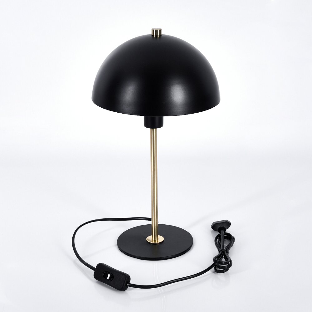 Pilz Look Sandvig Tischleuchte Gold, Schwarz, 1-flammig
