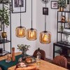 Lauden Pendelleuchte Glas 20 cm Bernsteinfarben, 3-flammig