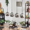Ripoll Pendelleuchte Glas 20 cm Schwarz, 4-flammig