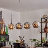 Ripoll Pendelleuchte Glas 20 cm Schwarz, 4-flammig