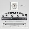 Ripoll Pendelleuchte Glas 20 cm Schwarz, 4-flammig