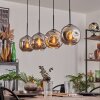 Ripoll Pendelleuchte Glas 20 cm Schwarz, 4-flammig