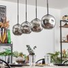 Ripoll Pendelleuchte Glas 20 cm Schwarz, 4-flammig