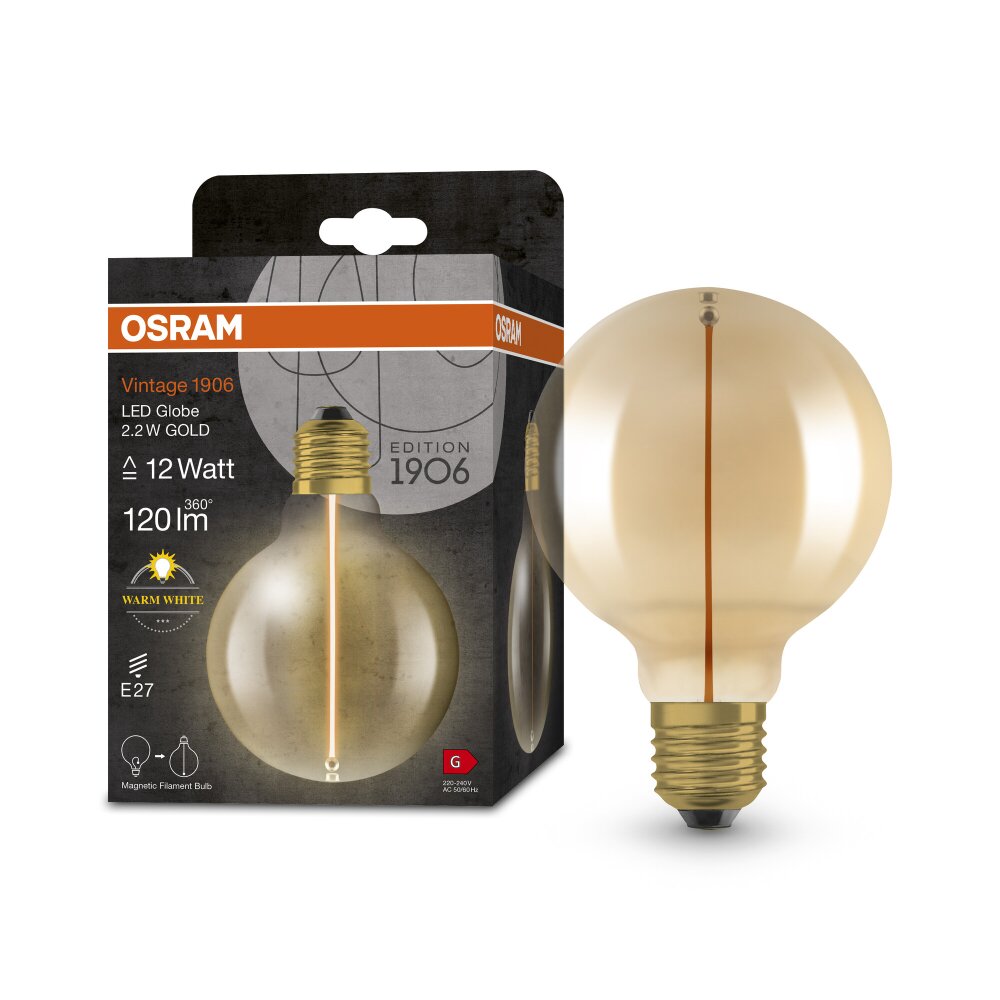 OSRAM Vintage 1906 LED E27 2,2 Watt 120 Lumen 2700 Kelvin main product photo