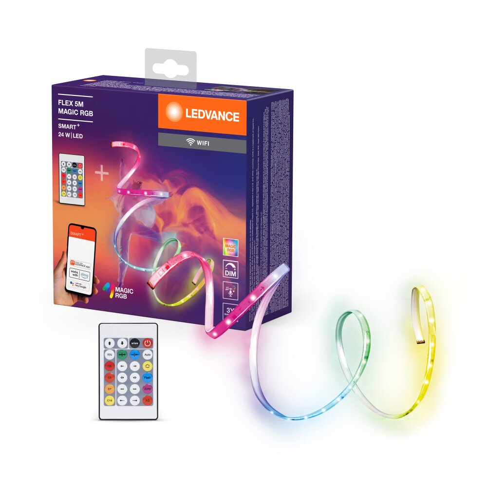 LEDVANCE Smart+ Wifi LED Streifen Weiß, 1-flammig, Fernbedienung, Farbwechsler main product photo
